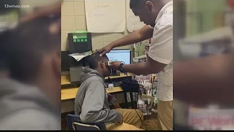 Bibb County teacher goes viral for cutting student's hair