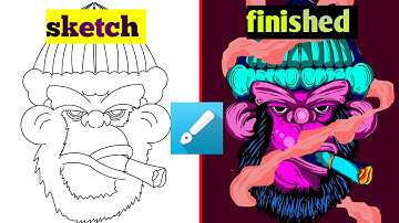 menggambar ilustrasi pake hp | cara mewarnai di infinite design