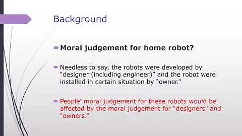 Moral Human-Robot Interaction project