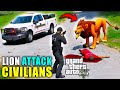 Escaped Lion Attacking People In GTA 5 - Police Animal Control Unit