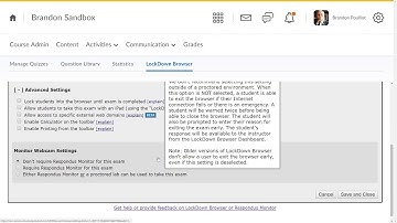 D2L - Respondus LockDown Browser