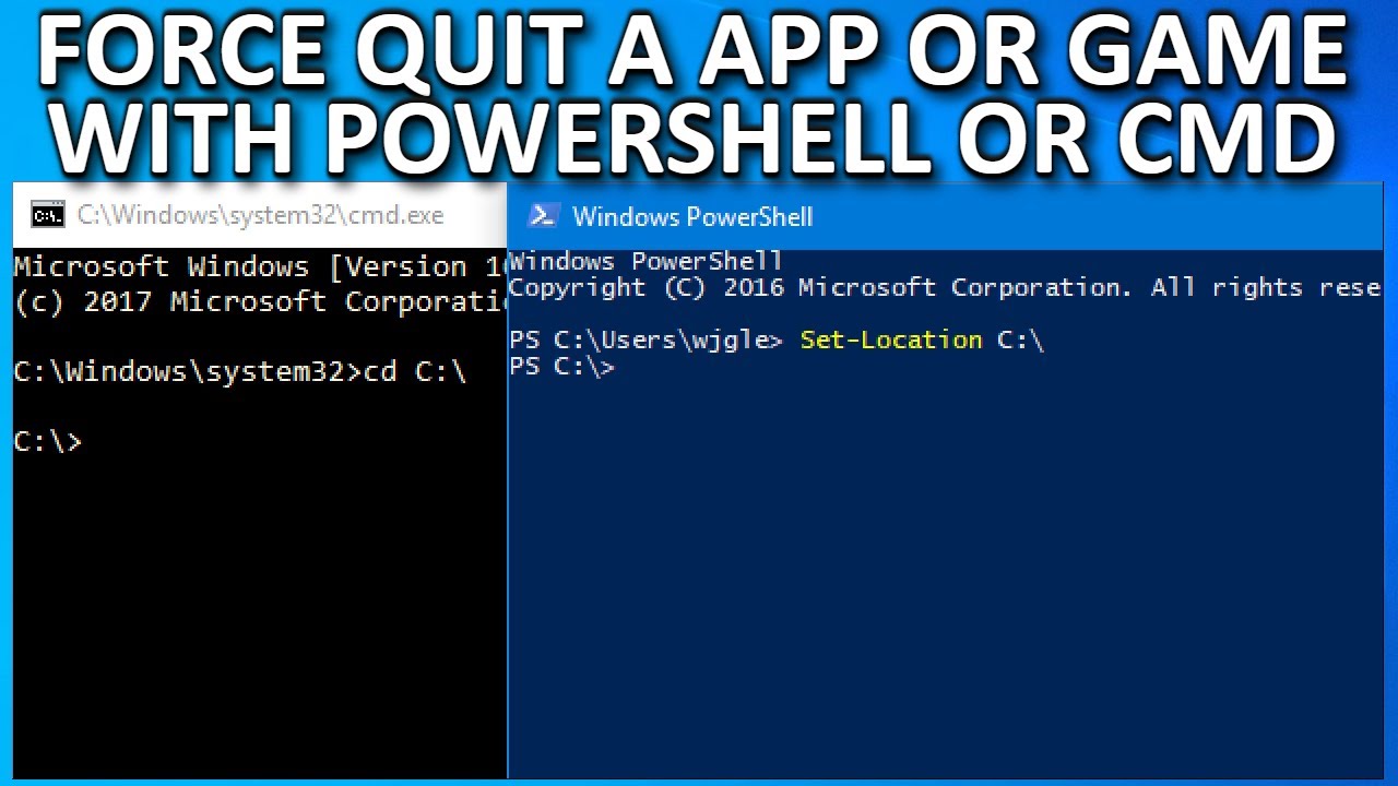 Update Force Quit an App or Game Using Command Prompt CMD or PowerShell on Windows 10 2020 Guide
