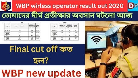 WBP Wireless operator 2020 result out | Wbp wireless operator final cut off marks explained by Amit