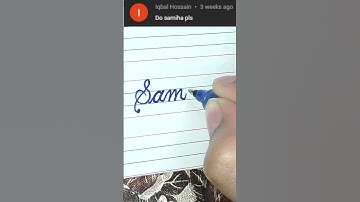 Samiha - Beautiful name in Cursive writing | Cursive writing for beginners | #shorts