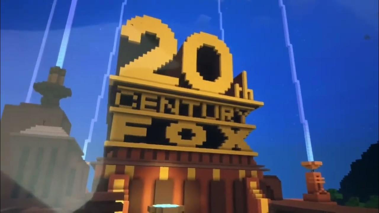 My brother and I made the 20th Century Fox logo. Over 100 blocks tall :  r/Minecraft