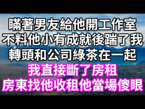 瞞著男友給他開工作室！不料他小有成就後踹了我！轉頭和公司綠茶在一起！我直接斷了房租！房東找他收租他當場傻眼！#為人處世 #幸福人生#為人處世 #生活經驗 #情感故事#以房养老#唯美频道 #婆媳故事