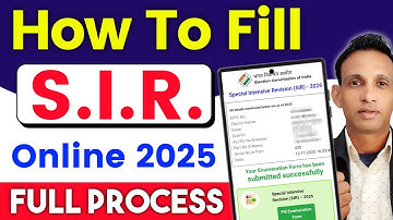 SIR form online fill up 2025 🔥| How to fill SIR form Online | sir form fill up full process 2025
