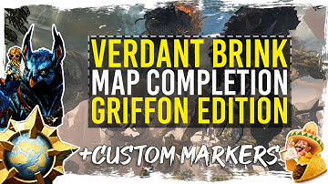 Guild Wars 2 - Verdant Brink Map Completion with Custom Markers