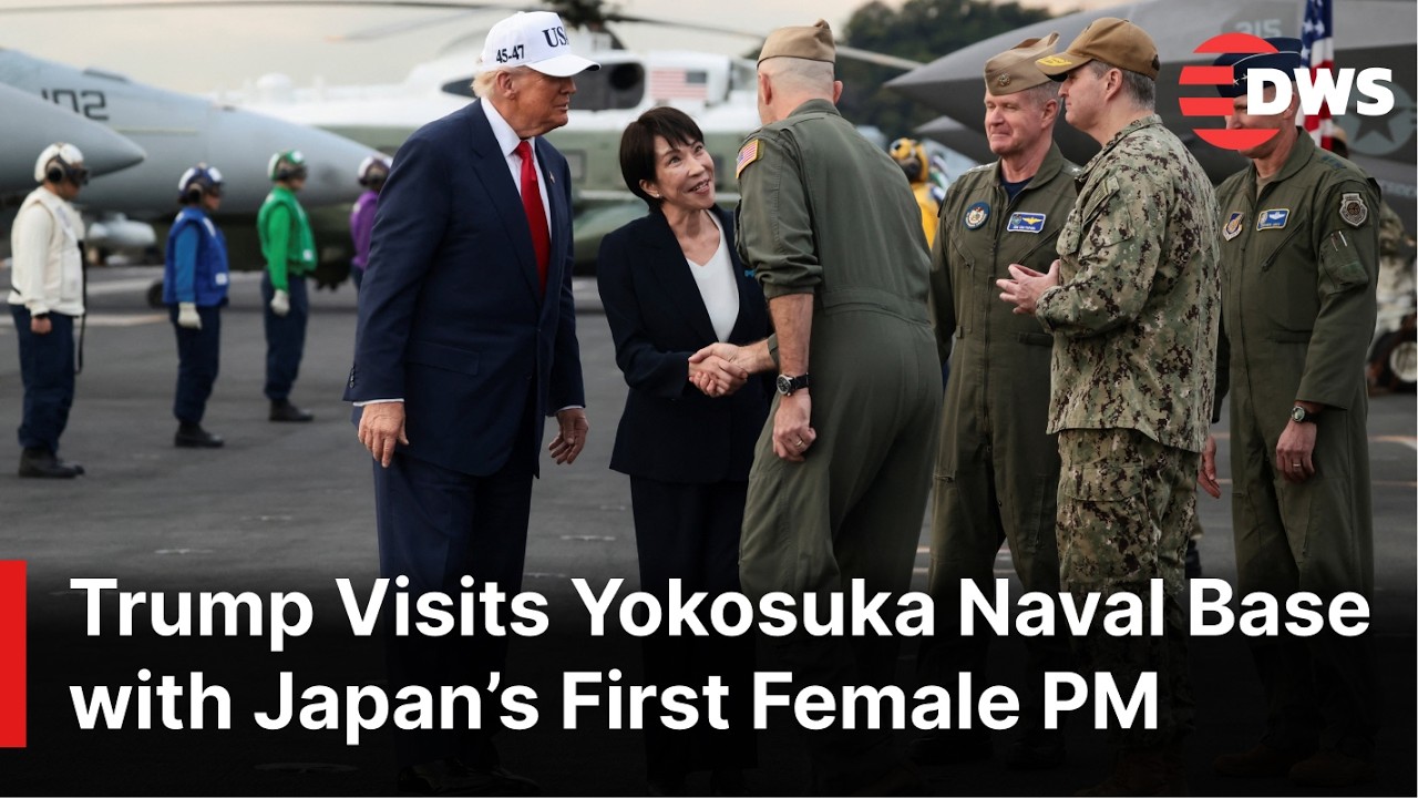 FULL ARRIVAL: Trump Makes Historic Visit with Japan’s PM Takaichi — USS George Washington Tour |AC1E