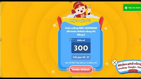 Trạng nguyên TV lớp 1 vòng 4 năm học 2025 - 2026