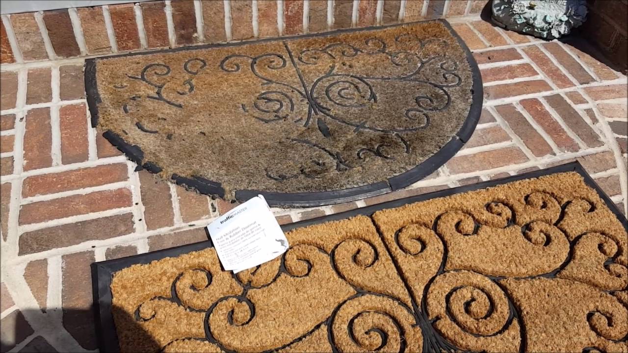 Traffic Master Half Medallion Coir Rubber Doormat Youtube