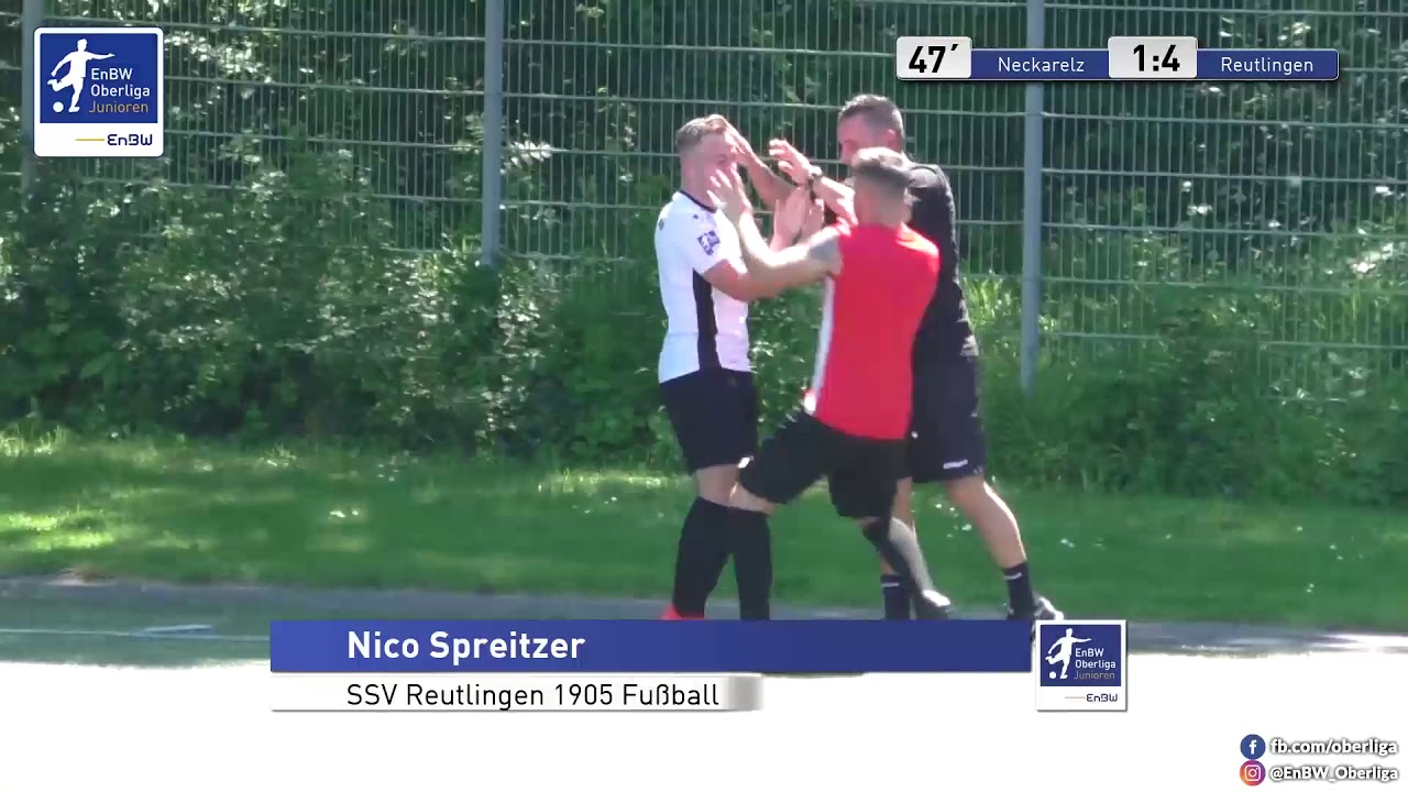 A-Junioren: 1 4 Nico Spreitzer SSV Reutlingen 1905 Fußball - YouTube