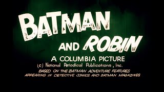 1943, Batman and Robin Serial, Movie Theater Trailer