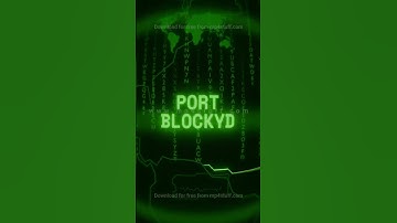 PORT BLOCKED   Retro CRT green screen glitch text animation