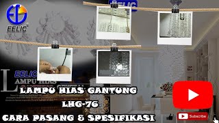 EELIC LHG-76 GOLD LAMPU HIAS GANTUNG CRYSTAL BENTUK SPIRAL MEMBERI KESAN ELEGANT DAN MEWAH DESAIN INTERIOR MODERN