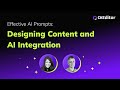 Effective AI Prompts: Designing Content and AI Integration - Webinar | CKEditor