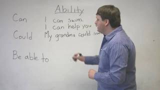 Speaking English - Expressing ability with CAN, COULD, BE ABLE TO