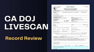 What is a Record Review from the CA DOJ