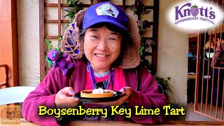 2023 Knott's Boysenberry Festival: Boysenberry Key Lime Tart at Ghost Town Bakery #knottsberryfarm