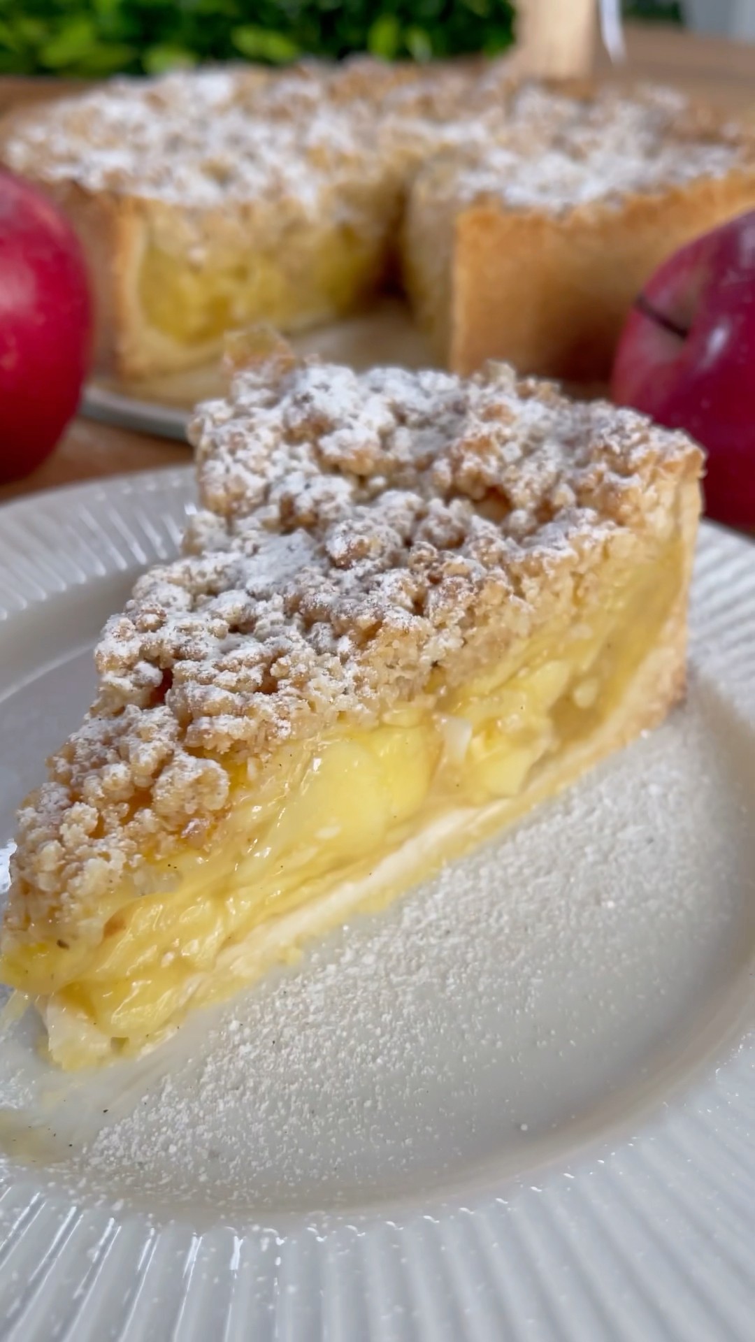 Einfacher Apfelkuchen mit knusprigen Hafer-Butterstreusel #baking # ...