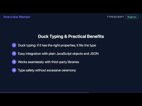 What is Structural Typing in TypeScript? Interview Answer