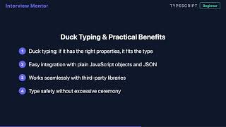 What is Structural Typing in TypeScript? Interview Answer