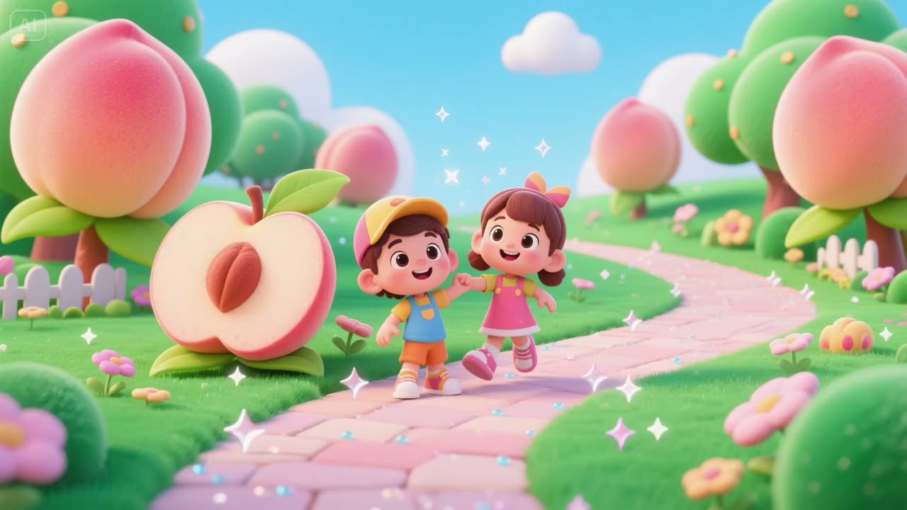 Peach Pathways and Sparkling Songs | Happy Nature Songs for Kids