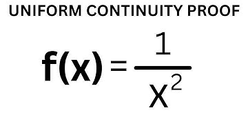 Prove that the function f(x) = 1/x^2 is uniformly continous on [a, infinity)