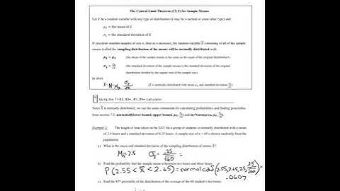 7.1 OpenStax Statistics Video #2