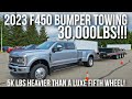 THIS IS INSANE! 2023 Ford F450 Towing 30,000lbs ON THE BUMPER! Limited Trim