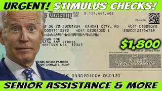 URGENT! Second Stimulus Check Update | Senior Assistance & $1,800 Stimulus | Nov 26th