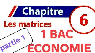1 BAC ÉCONOMIE LES MATRICE PARTIE 1 COURS ET EXERCICES CORRIGÉ