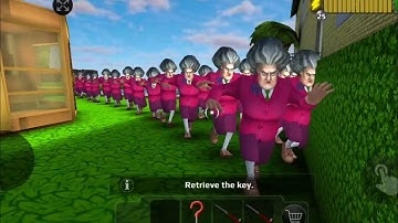 Playing Against Miss T Army Clones Giant | Scary Teacher 3D | Android / IOS Gameplay  - MOD MENU