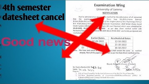 UG 4th semester  new datesheet  out//
