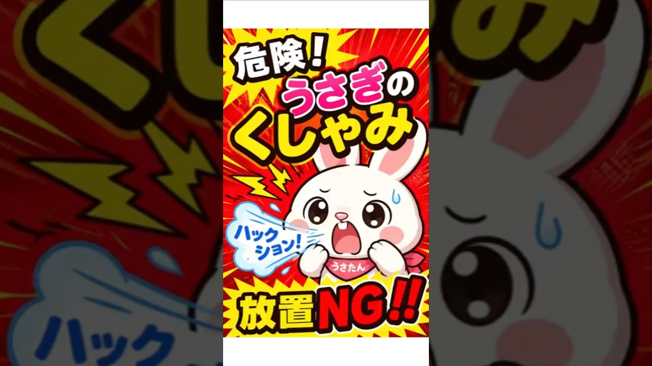 【危険!うさぎのくしゃみ🐰⚠️】#うさぎ