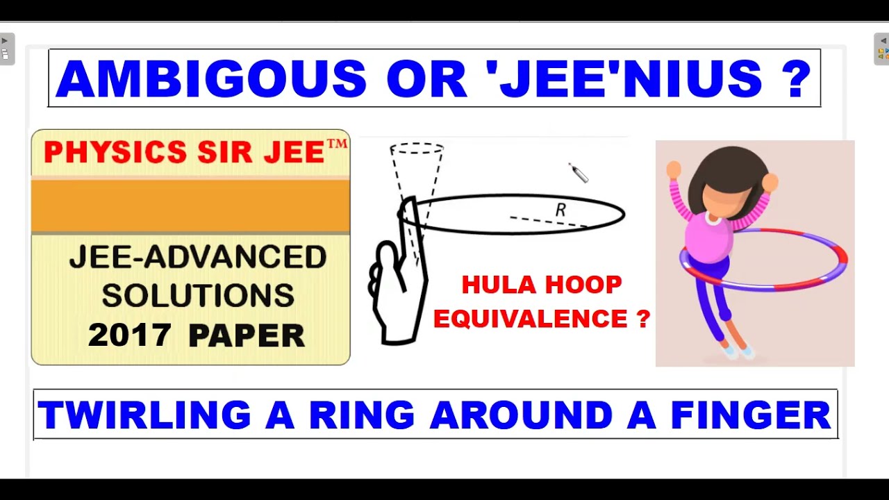 JEE ADVANCED 2017 SOLUTIONS - Find out how to solve the TWIRLING RING problem