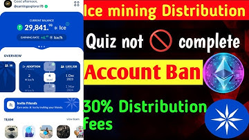 ice Network mining app withdrawal 30% fees || ice mining withdrawal update || ice account ban🔥🔥🔥
