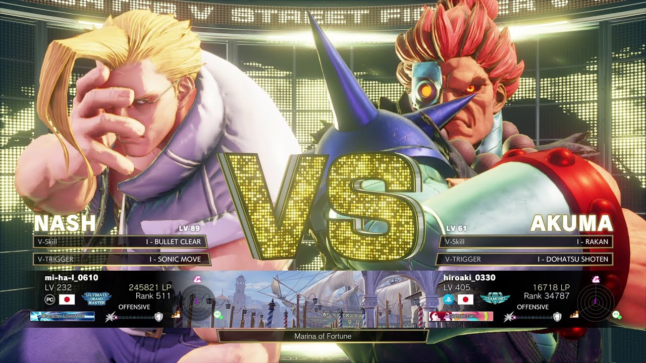 Street Fighter V CE 🔥 NASH VS AKUMA