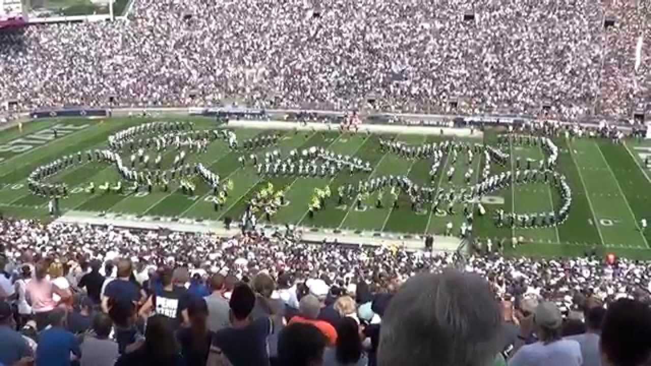 The Penn State Blue Band halftime show.  September 6, 2014.