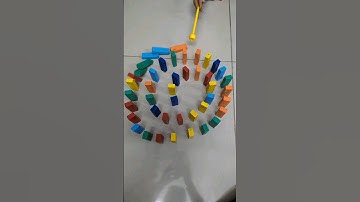 DOMINO | Jenga blocks CIRCLE FALL #reversevideos #asmrsounds #shorts