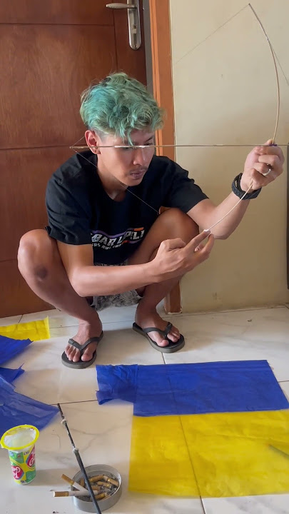 Part 1 jarod membuat layangan buat P sambitan gaes ! #layangan #viral