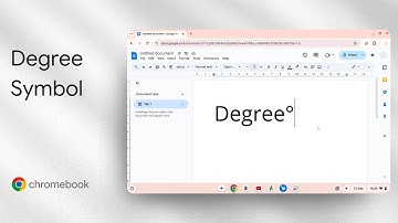 How to Make a Degree Symbol ° on Chromebook