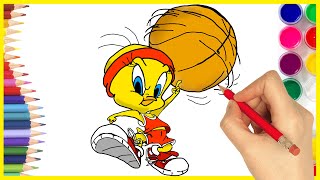 How to Draw Tweety Bird (Looney Tunes) | Drawing tutorial video | Looney Tunes Tweety Drawing screenshot 2