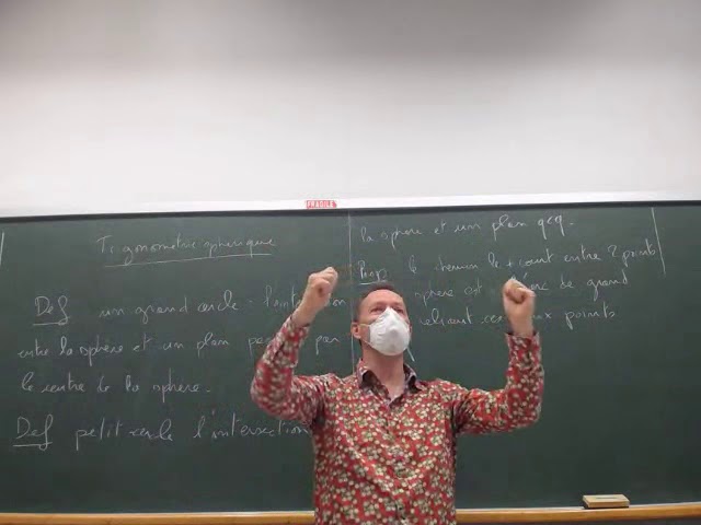Trigonométrie sphérique (1 h)