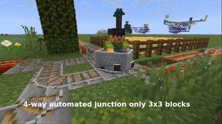 Best Minecraft railway network tutorial - part 1. T-junction
