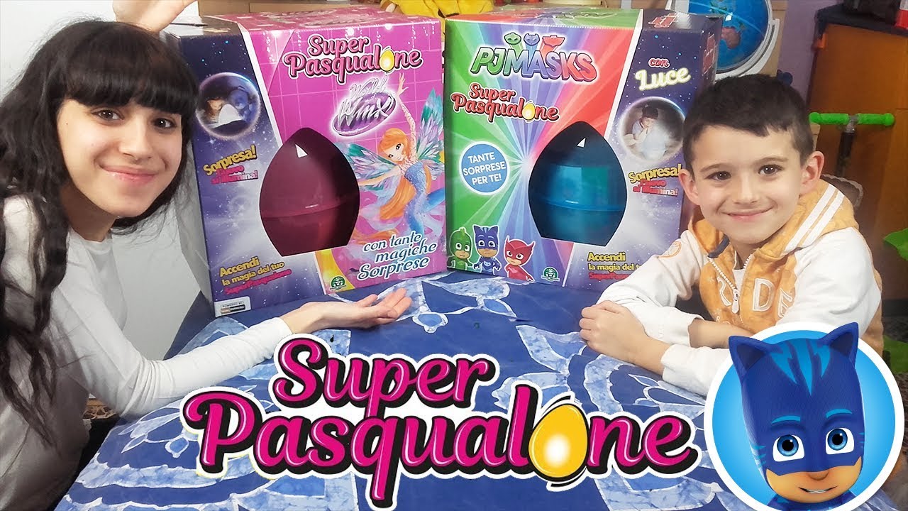 PASQUA 2018 #4: SUPER PASQUALONE PJ MASKS E WINX!! By Tina & Pippo Review