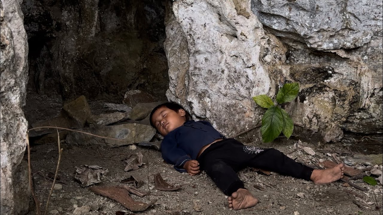 Single mother. Efforts to find the lost child in the forest of caves ...