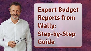Export Budget Reports from Wally: Step-by-Step Guide