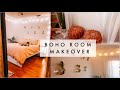 ♡ EXTREME BOHO BEDROOM MAKEOVER | TRANSFORMATION + ROOM TOUR ♡