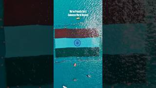 Guinness World Record: Indian Flag Underwater! 🇮🇳😱 #shorts #guinnessworldrecords